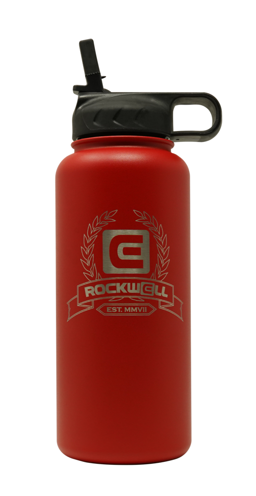 Rockwell Warrior Flask - Double Walled - Stainless Steel Flask - (Valor Red)