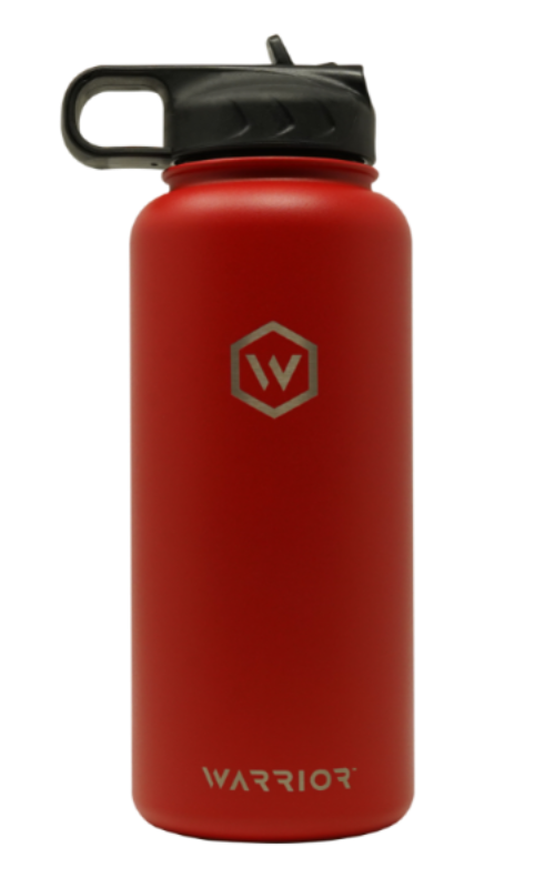 Rockwell Warrior Flask - Double Walled - Stainless Steel Flask - (Valor Red)