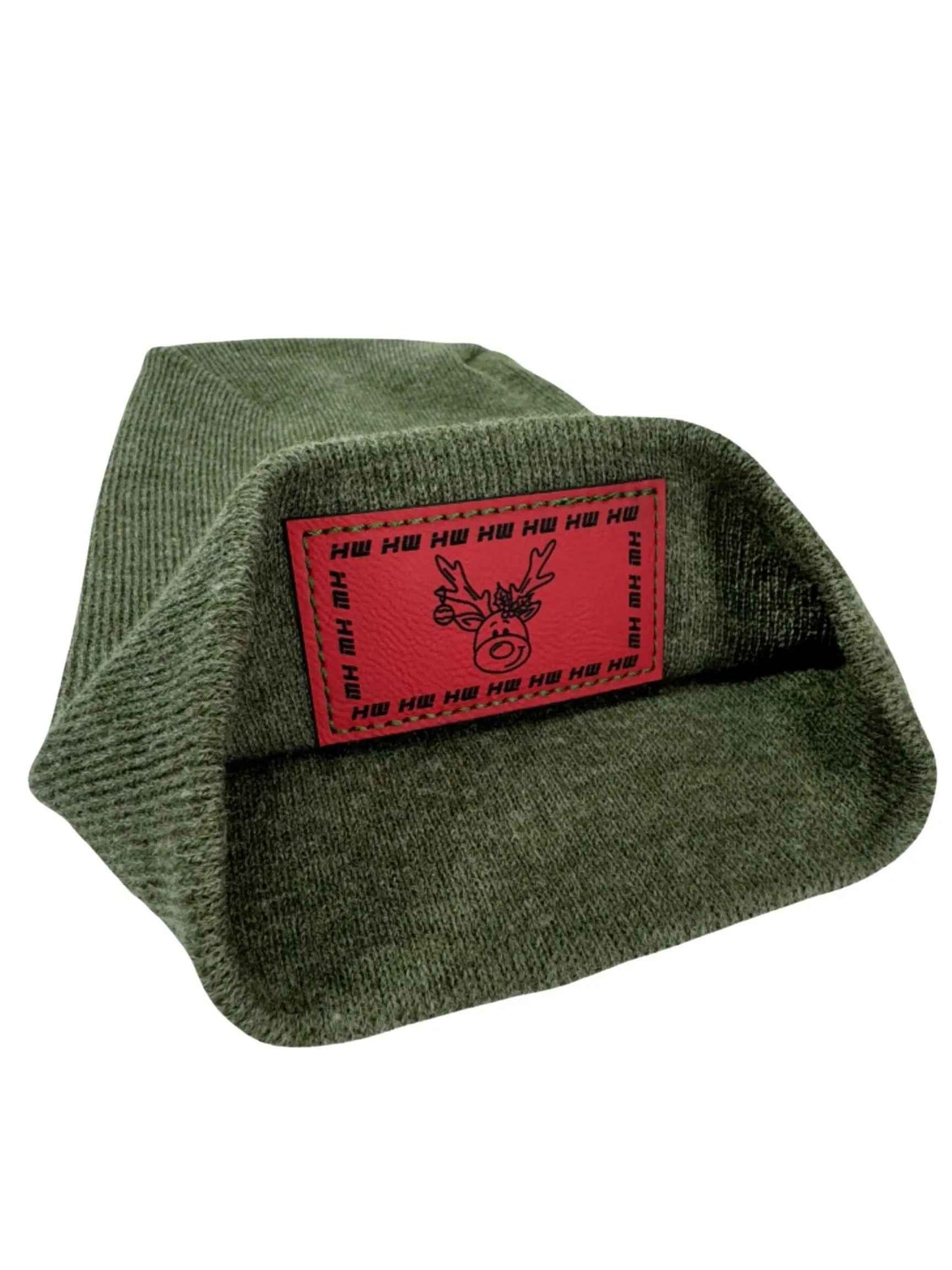 Reindeer Limited Edition, HW H-Stitch Beanie - Exclusive Christmas Hat Collection, GREEN