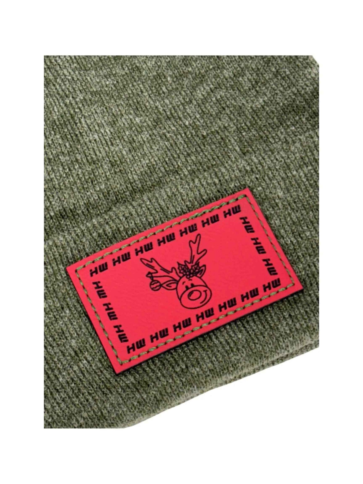 Reindeer Limited Edition, HW H-Stitch Beanie - Exclusive Christmas Hat Collection, GREEN