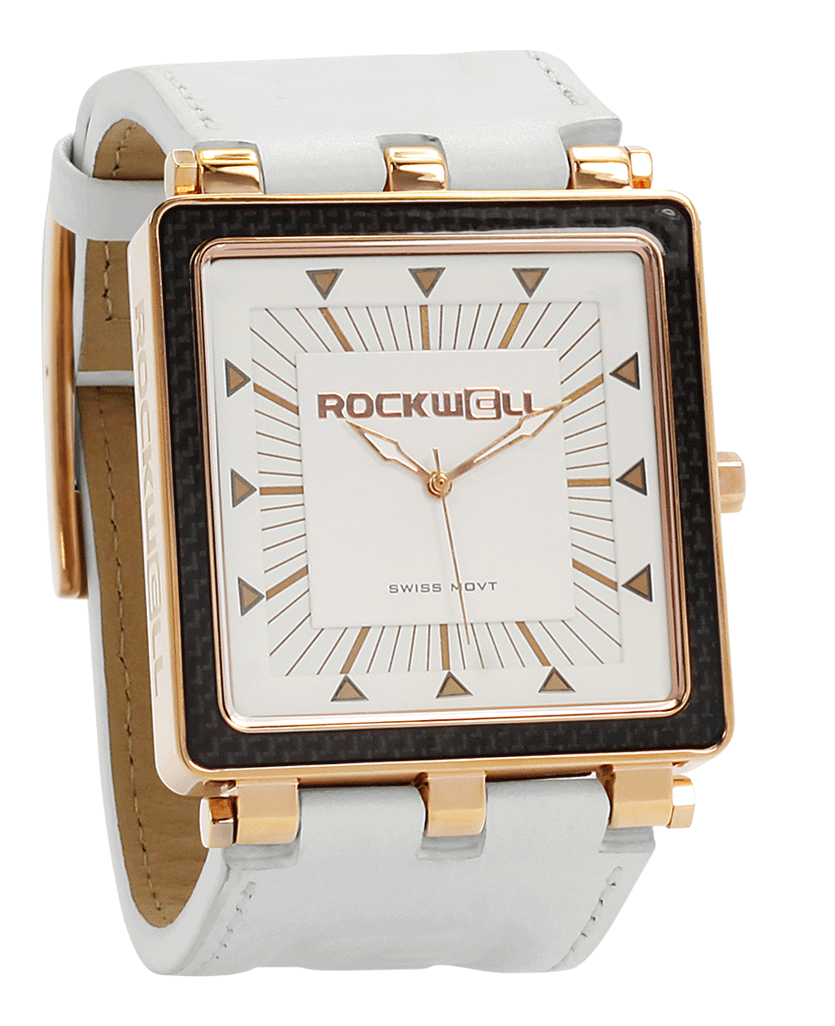 CF Leather Rose Gold White Watch
