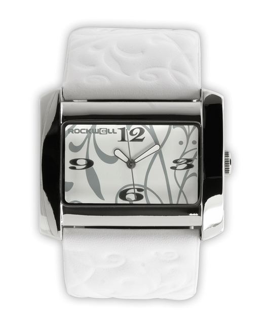 White Genuine Leather Band Vanessa Watch Rockwell Time