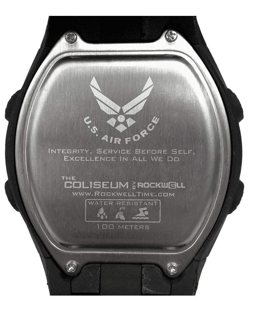 Coliseum Air Force Edition Black Blue Digital Watch Rockwell Time
