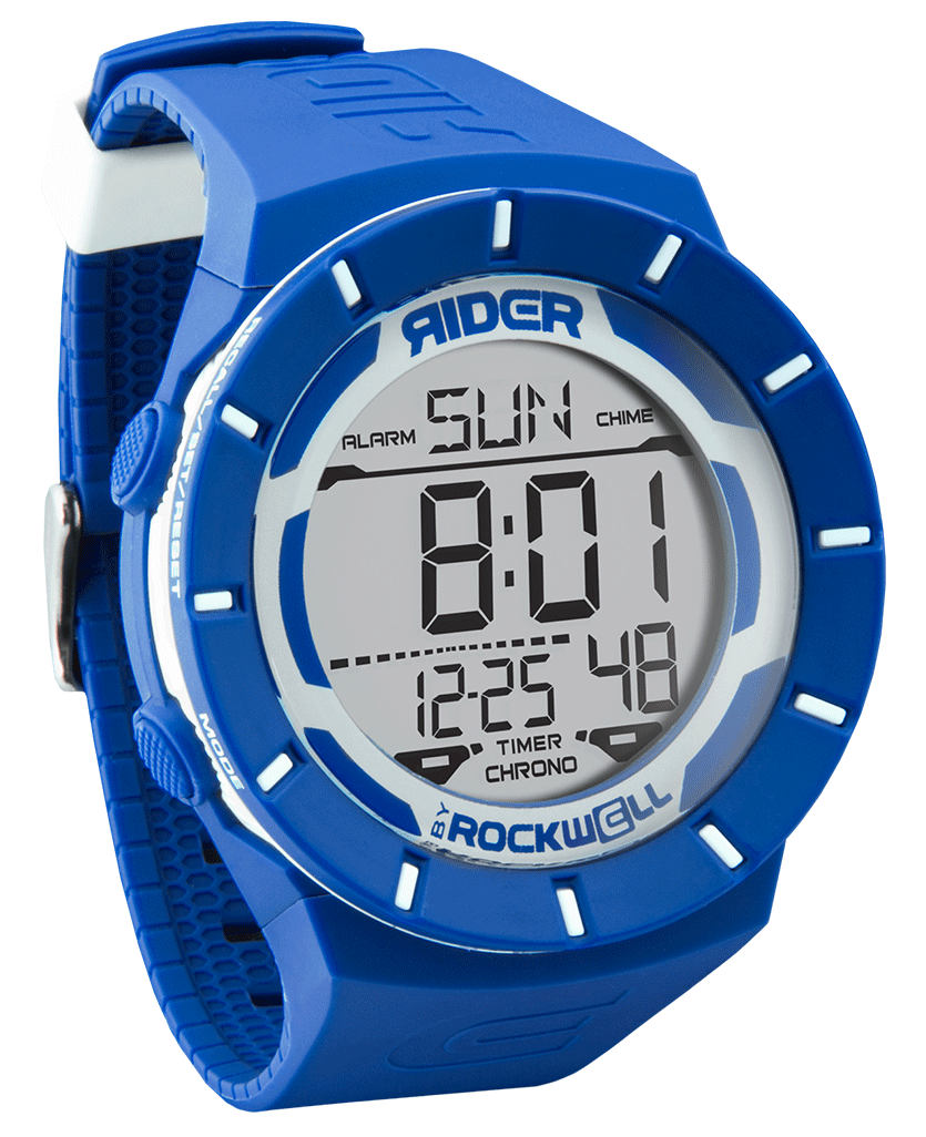 Coliseum Blue White Multifunction Digital Watch Rockwell