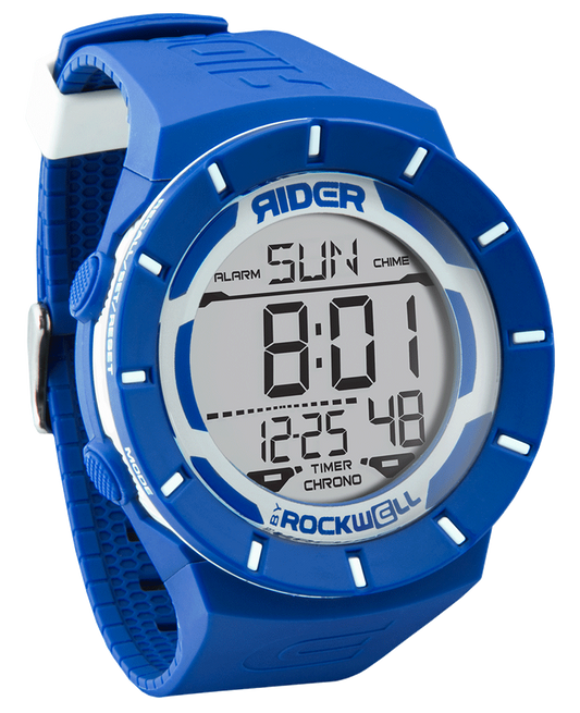Coliseum Blue White Multifunction Digital Watch Rockwell