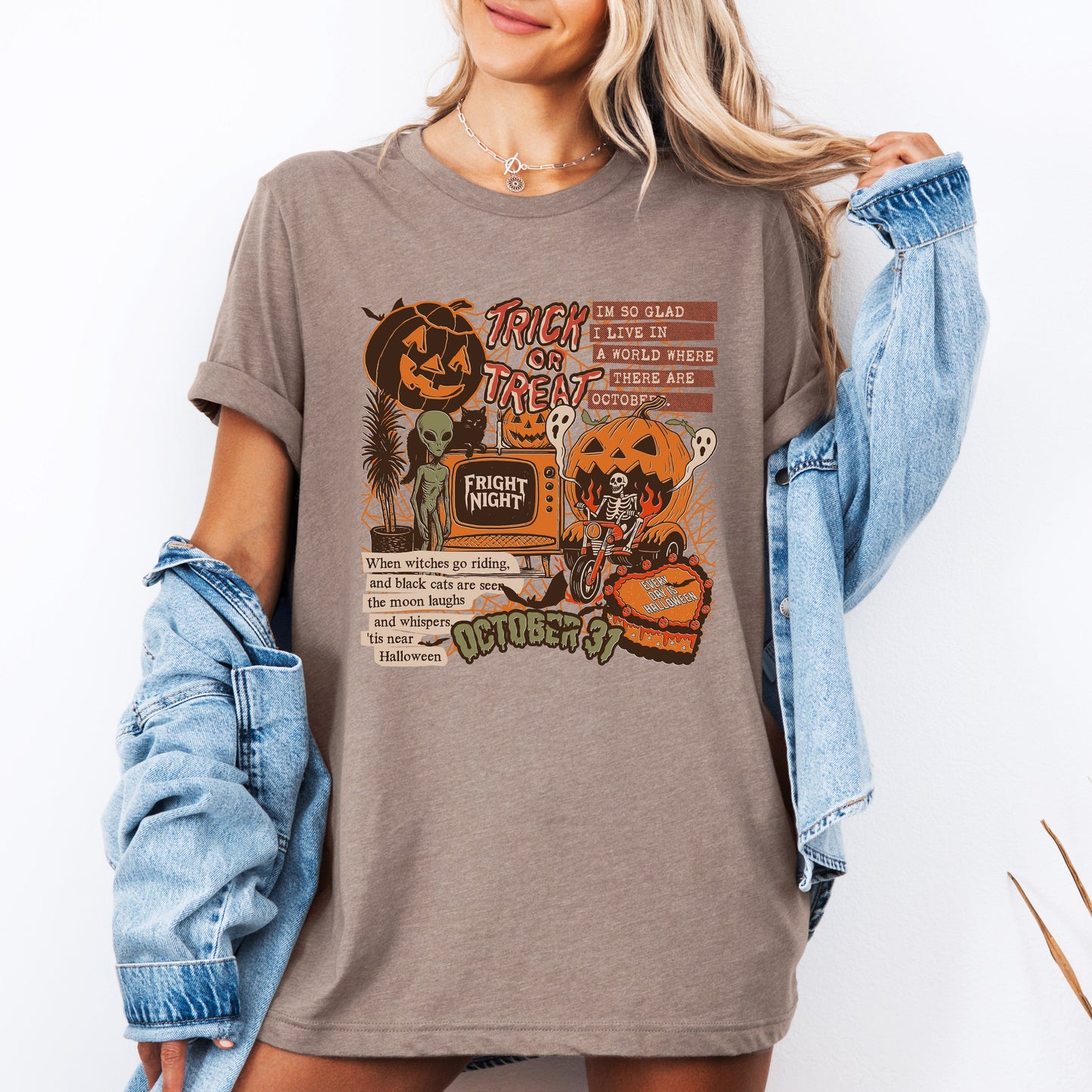 Retro Trick Or Treat, Creep, Halloween, Spooky, Vintage, Tshirt