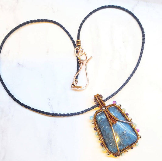 Reversible Copper Wire Wrapped Dancing Ballerina Pendant