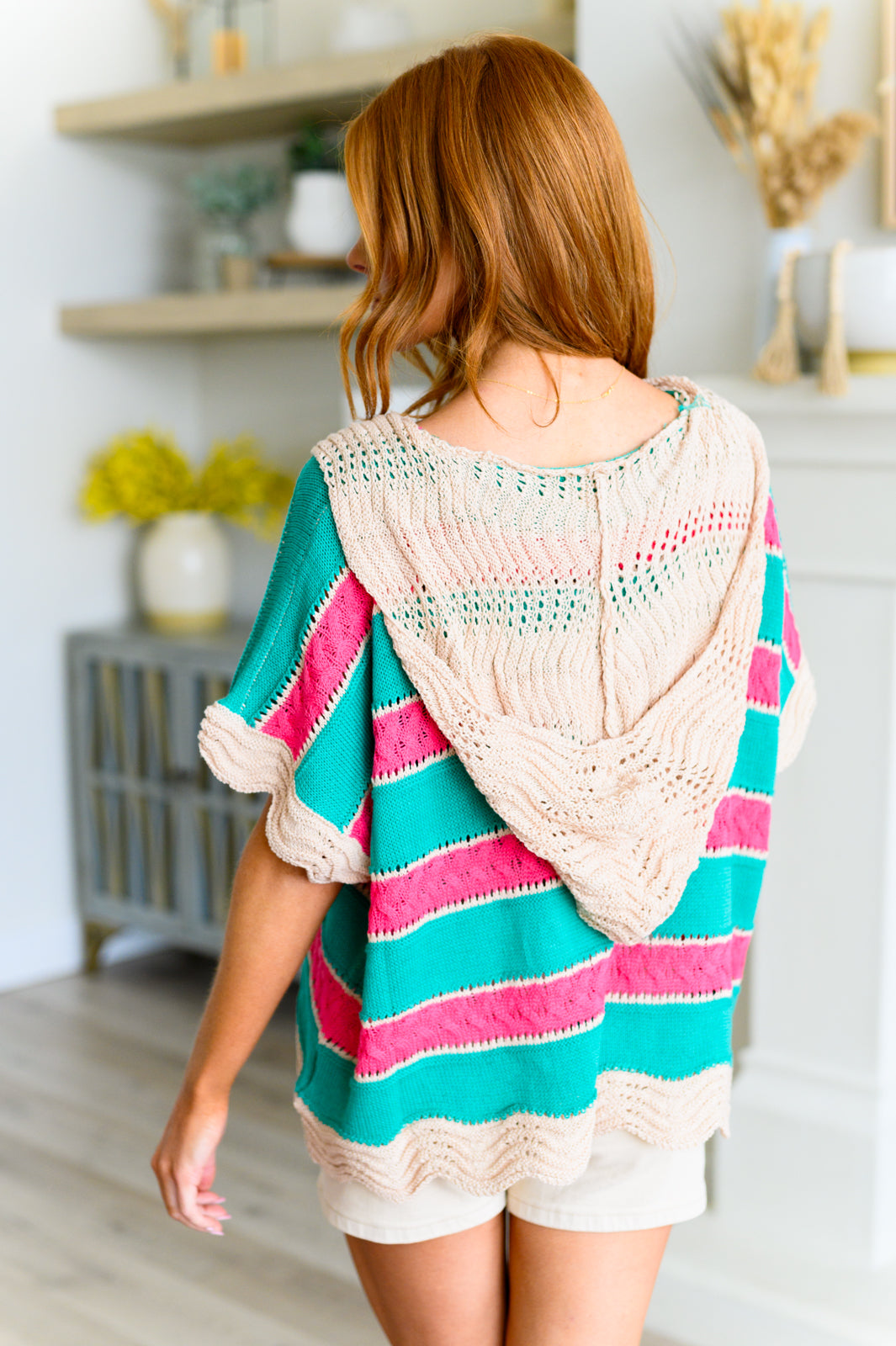 Rhythm and Blues Striped Hooded Top Sweater