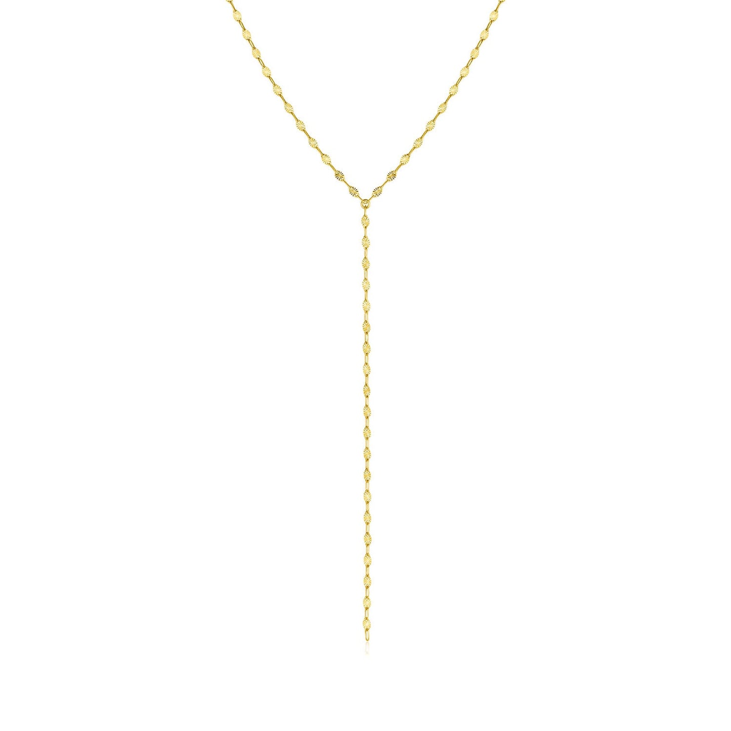 14k Gold Filled Starburst Lariat Necklace Rio