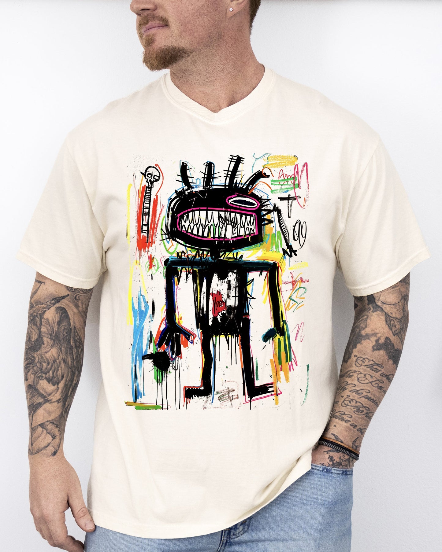 Robot Zombie, Halloween, Graffiti, Fun, Colorful, Neo Expressionist Shirt Comfort Colors T-Shirt