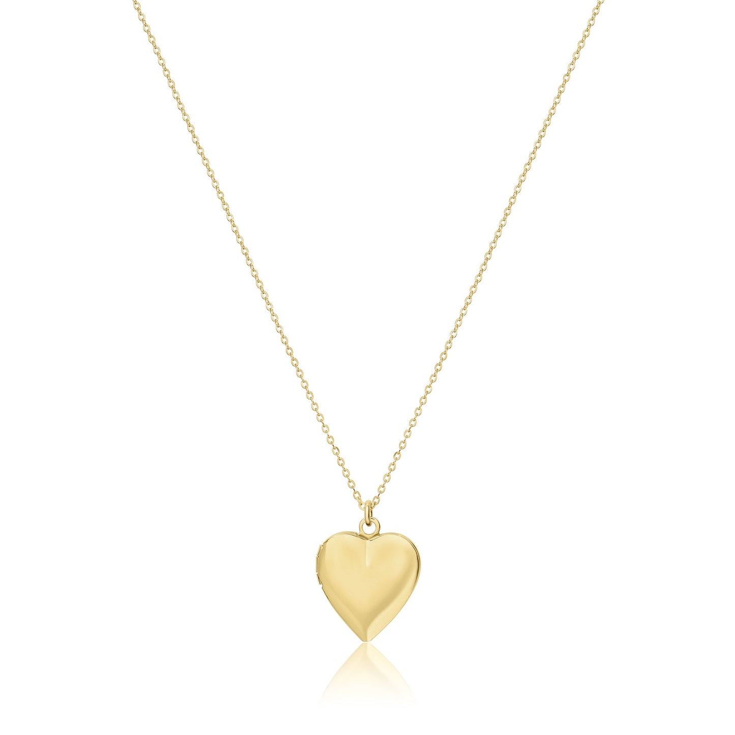 Gold Heart Locket Necklace 14k Gold over Brass Roxy