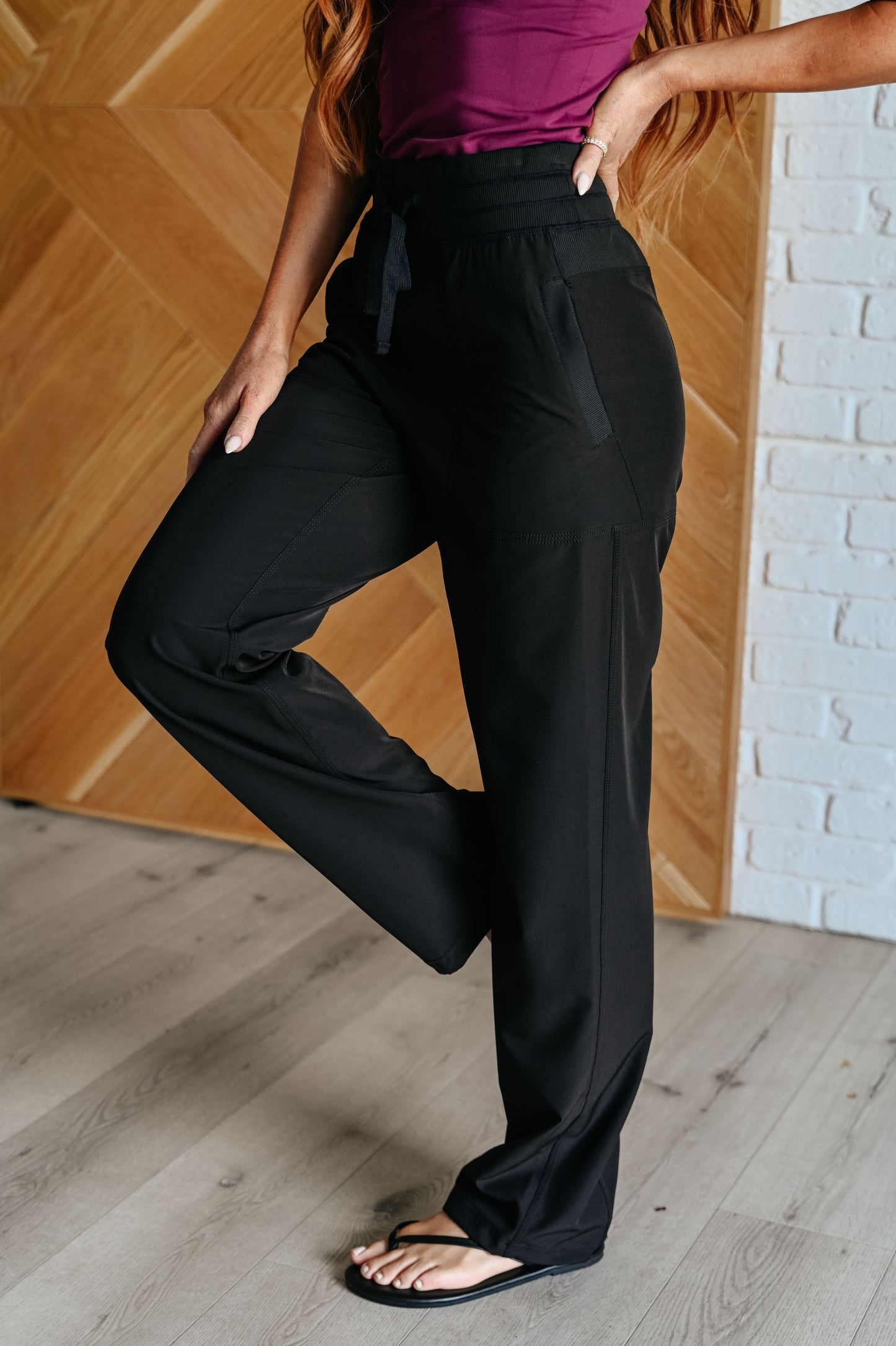 Runner's High Black Drawstring Joggers by Sweet Rae's Boutique