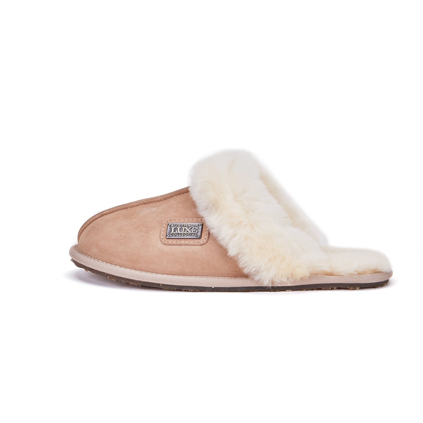 Sheepskin Shearling Cuff Mule Slipper CLOSED MULE SAND