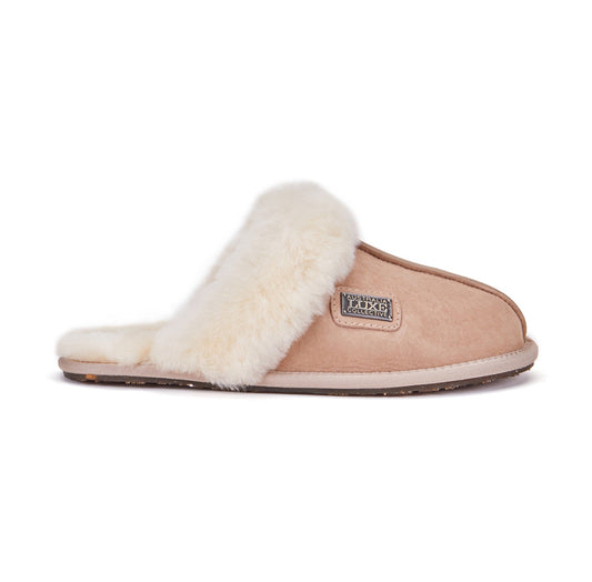 Sheepskin Shearling Cuff Mule Slipper CLOSED MULE SAND