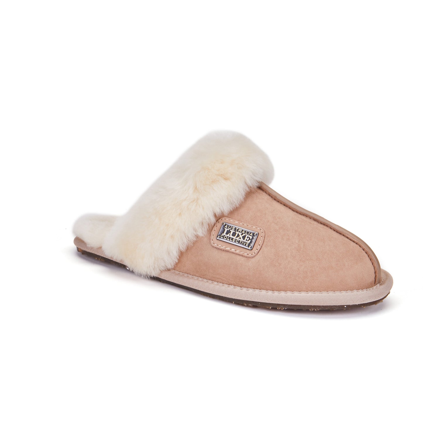 Sheepskin Shearling Cuff Mule Slipper CLOSED MULE SAND