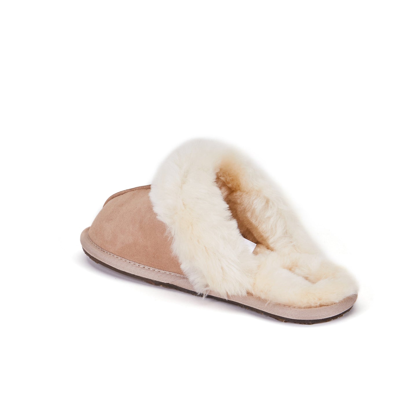 Sheepskin Shearling Cuff Mule Slipper CLOSED MULE SAND