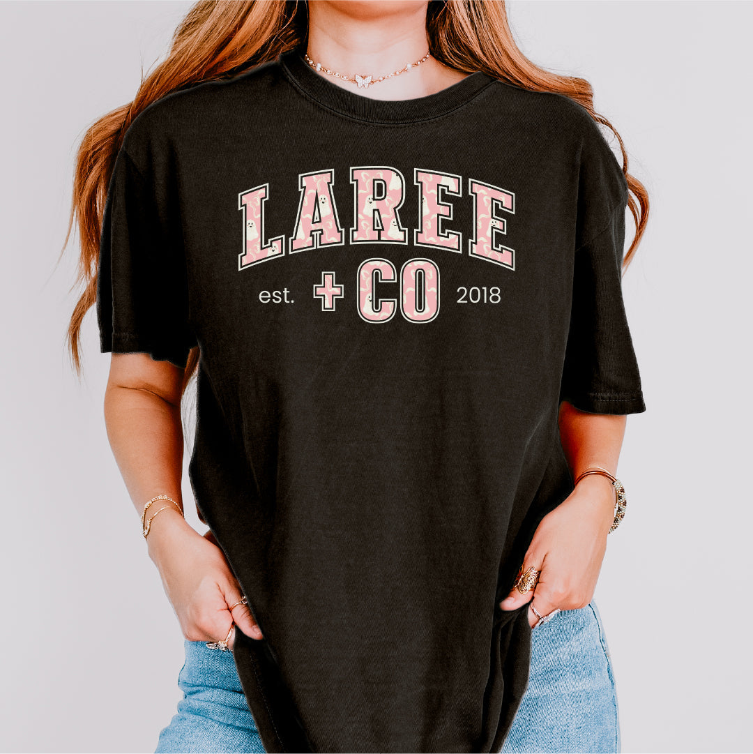 Scarlett Ghosts LC Pattern Tee Unisex Cotton T-Shirt Laree + Co