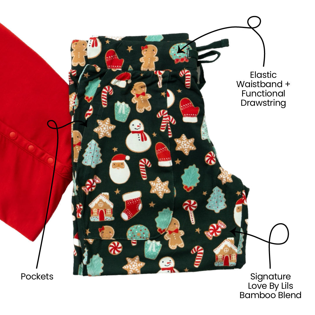 Scarlett Christmas Cookies Bamboo Women's Lounge Pants Love by Lils