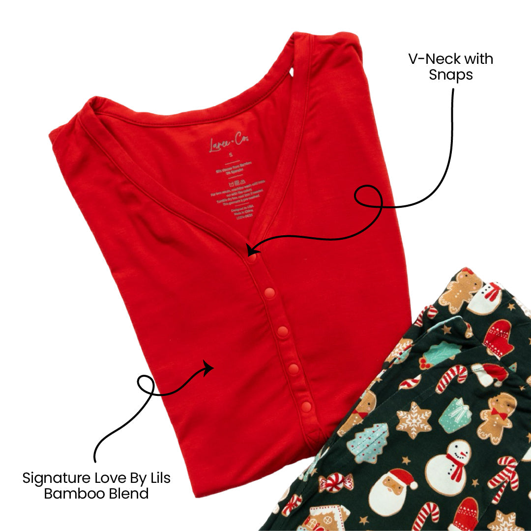 Scarlett Christmas Cookies Bamboo Lounge Top Women's Laree + Co.