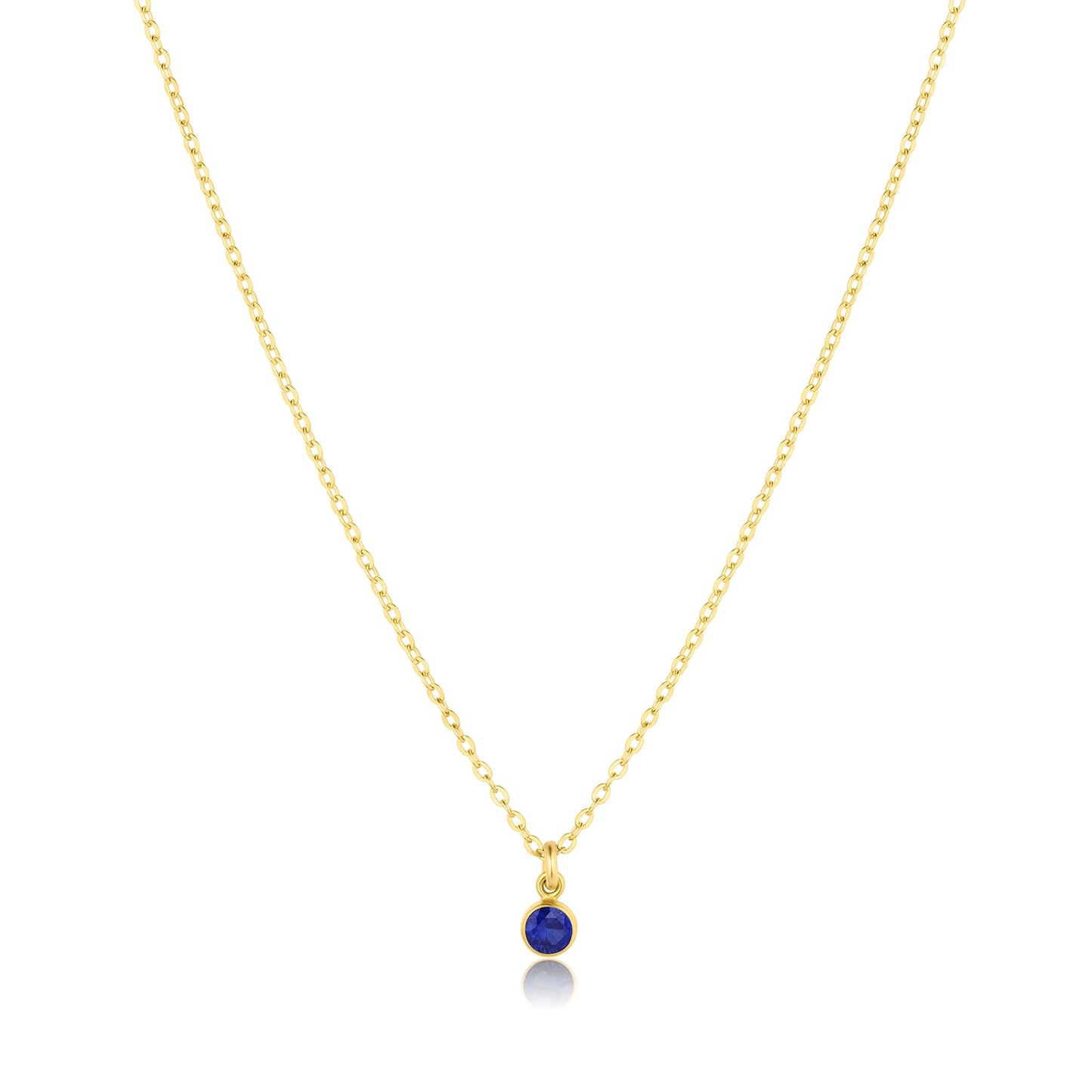 Birthstone Charm 14k Gold Filled or Sterling Silver Necklace