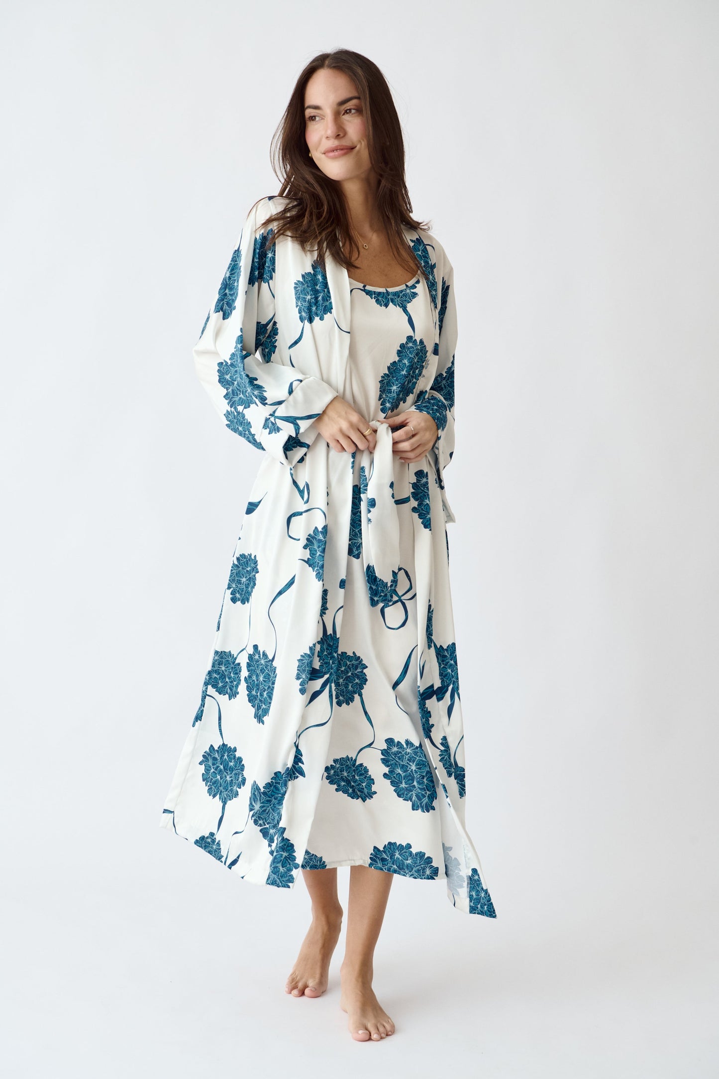 Washable Silk Blossom Kimono Pajama Simone Sleepwear USA