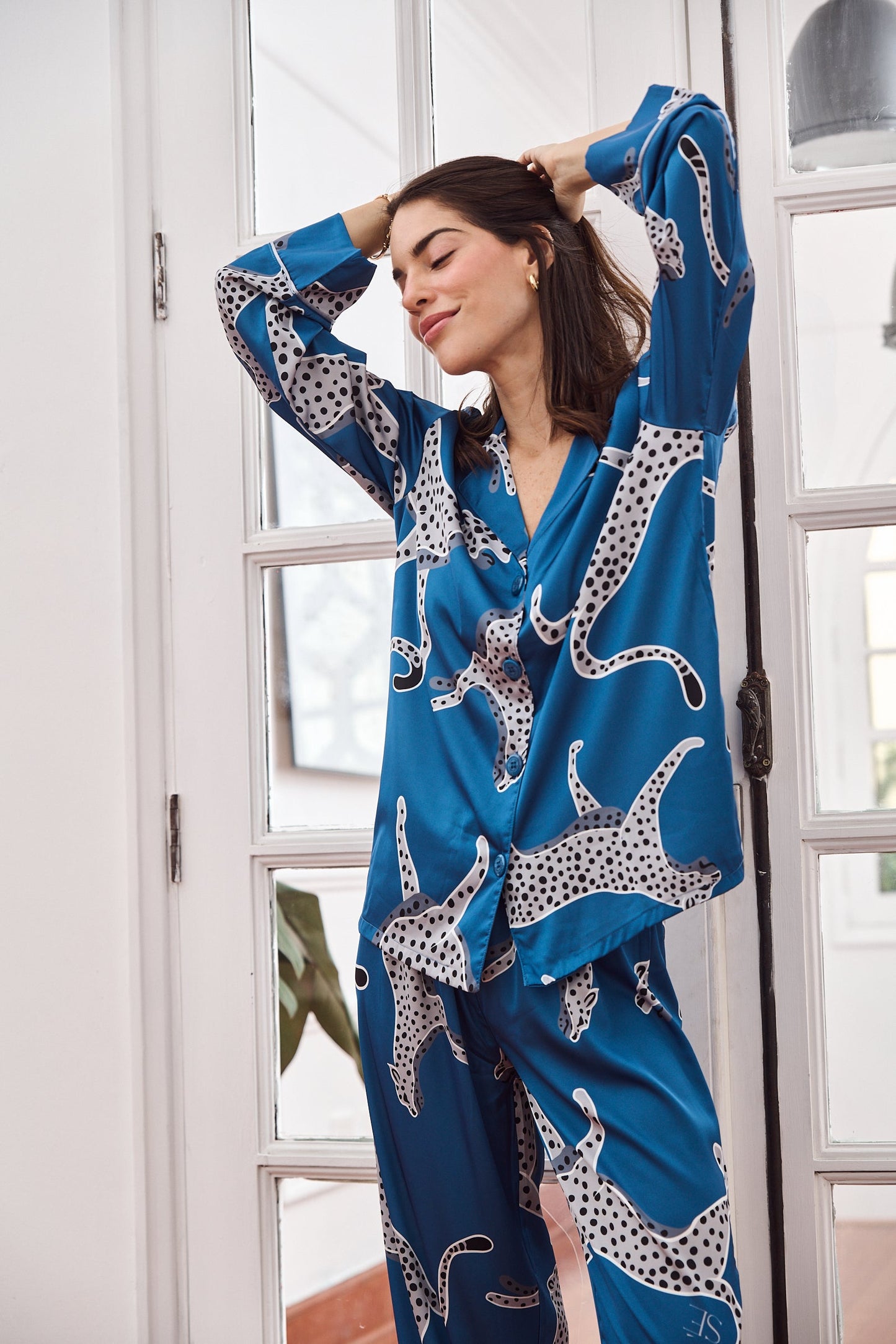 Washable Silk Savannah Sky Pajama Set