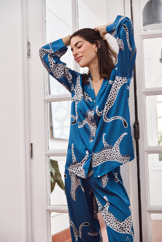 Washable Silk Savannah Sky Pajama Set