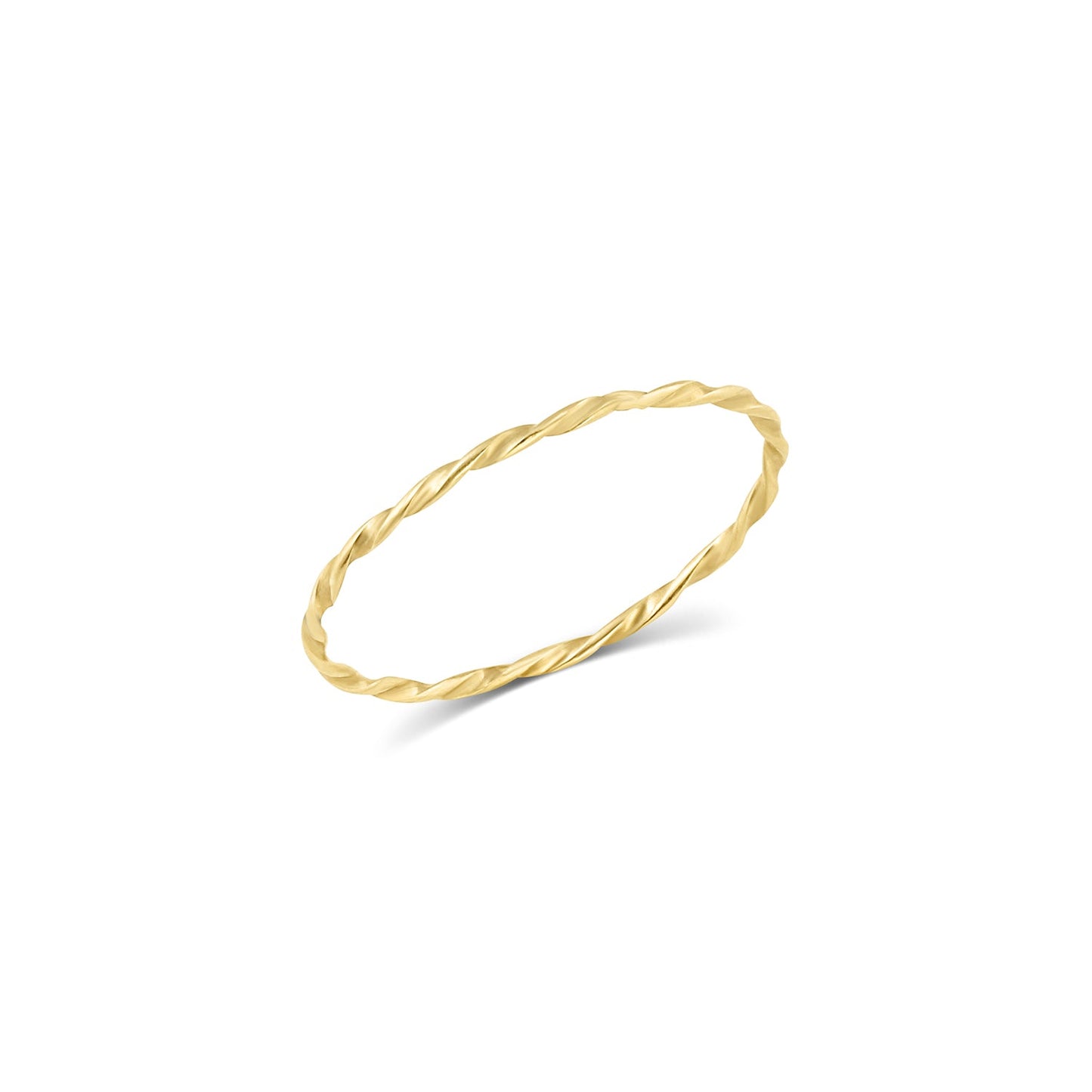 14k Yellow Gold Twisted Wire Stacking Ring Adelaide Ring