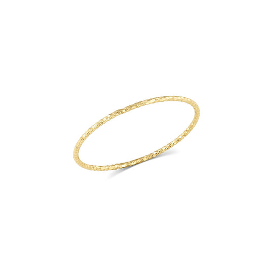 14k Yellow Gold Sparkle Cut Hana Stacking Ring