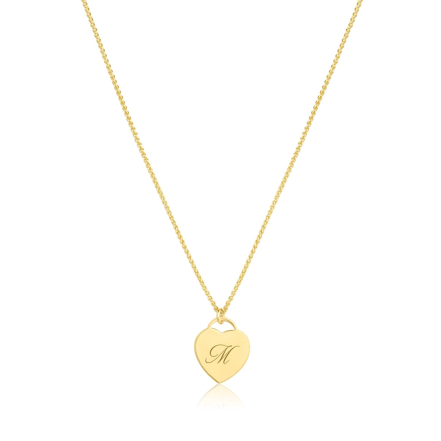 Alice Initial 14k Gold Filled Heart Charm Necklace
