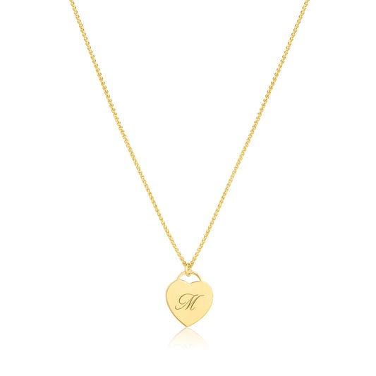 Alice Initial 14k Gold Filled Heart Charm Necklace