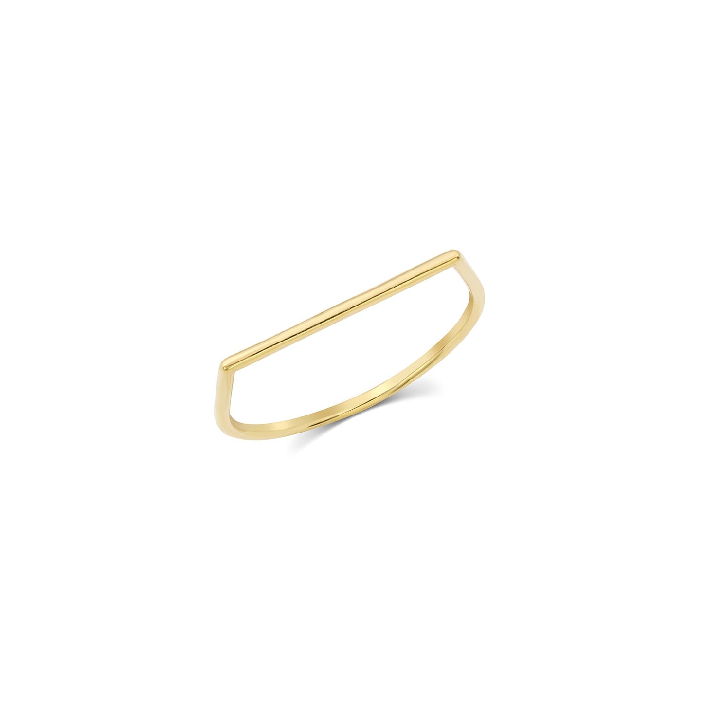 Yellow 14k Straight Bar Stacking Ring Bordeaux