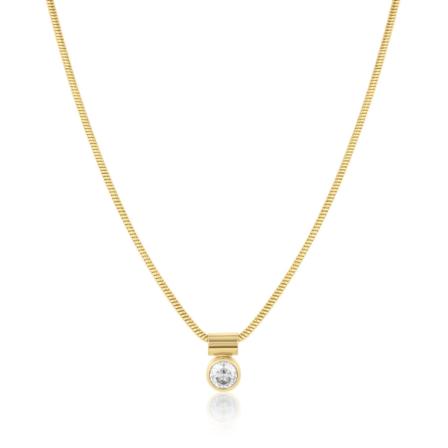 Ellie 14k Gold Filled Birthstone Necklace 18k Gold Over Brass