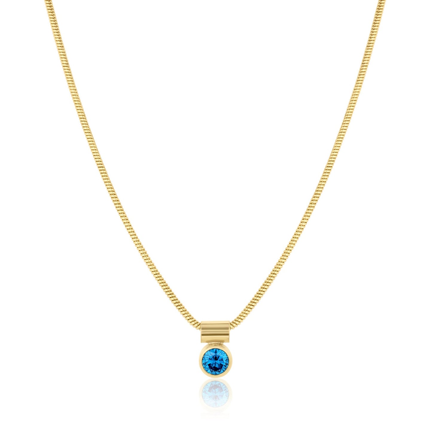 Ellie 14k Gold Filled Birthstone Necklace 18k Gold Over Brass
