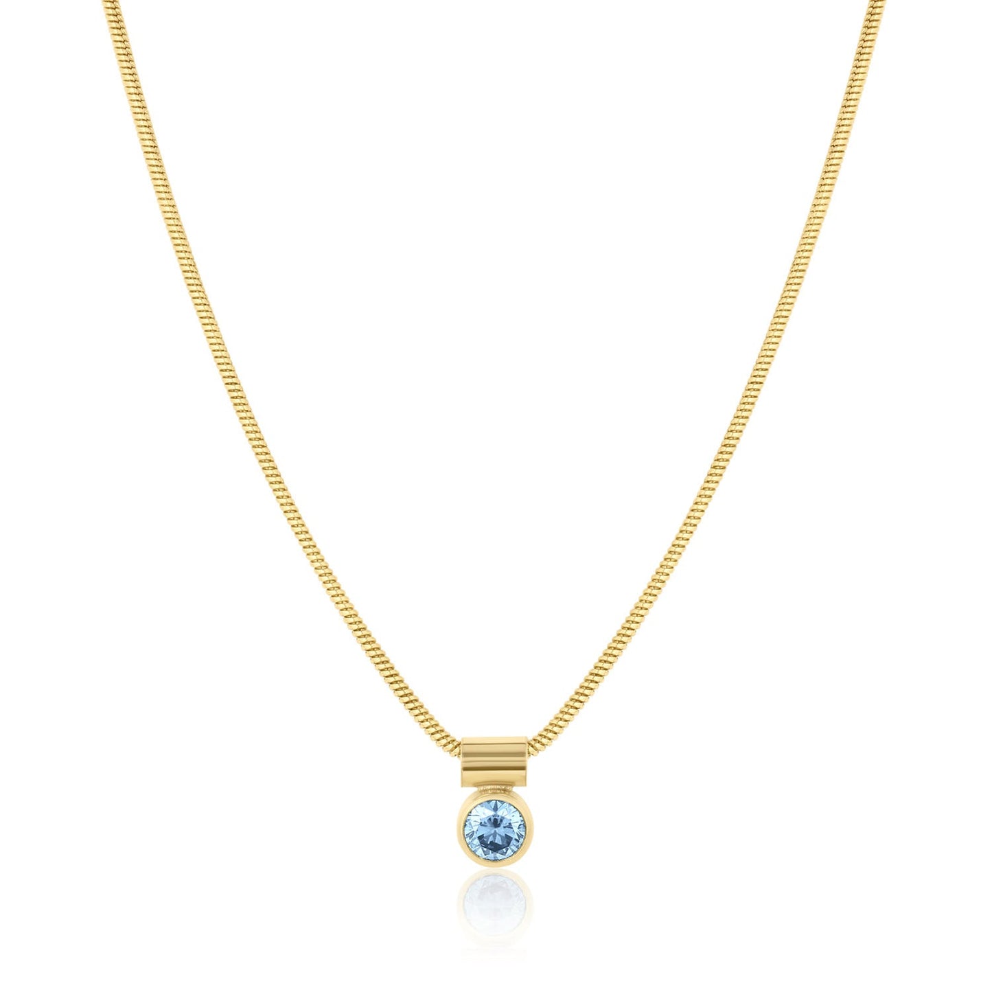 Ellie 14k Gold Filled Birthstone Necklace 18k Gold Over Brass