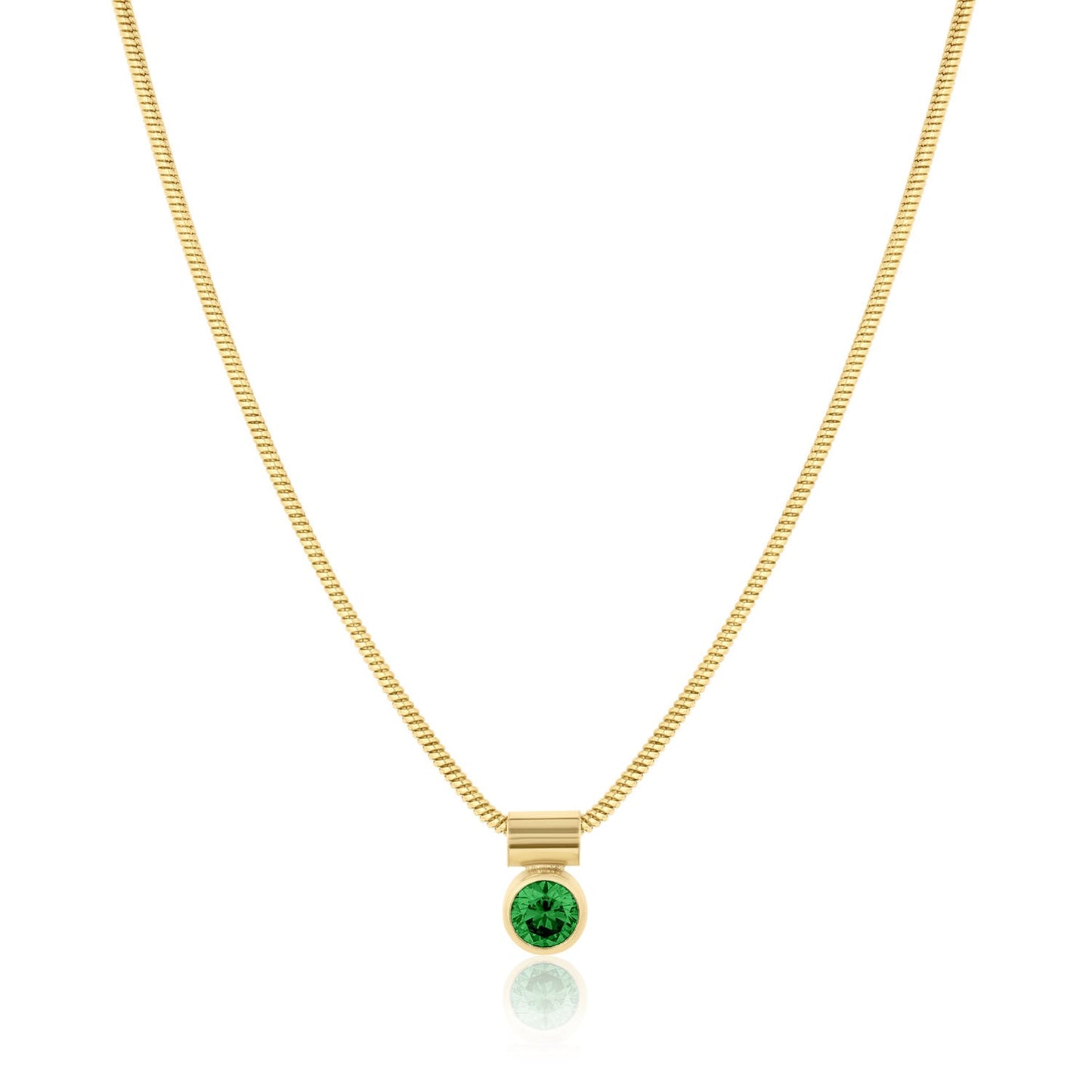 Ellie 14k Gold Filled Birthstone Necklace 18k Gold Over Brass