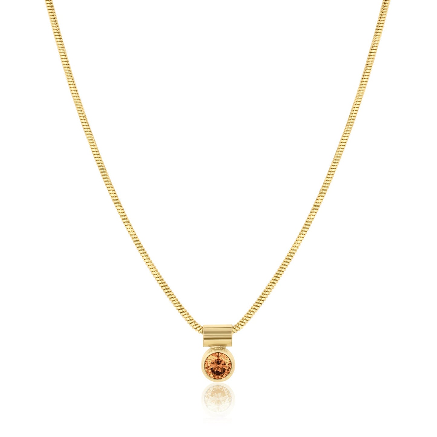 Ellie 14k Gold Filled Birthstone Necklace 18k Gold Over Brass