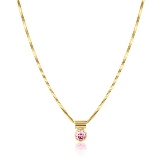 Ellie 14k Gold Filled Birthstone Necklace 18k Gold Over Brass