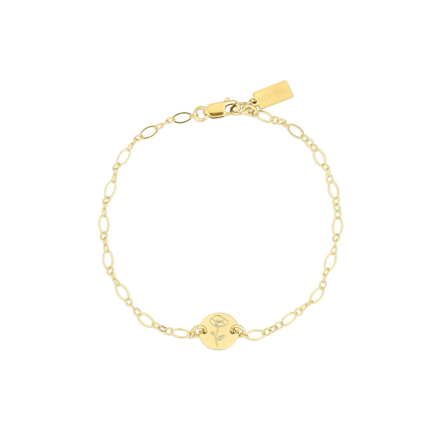 Lily Birth Flower 14k Gold Filled Bracelet