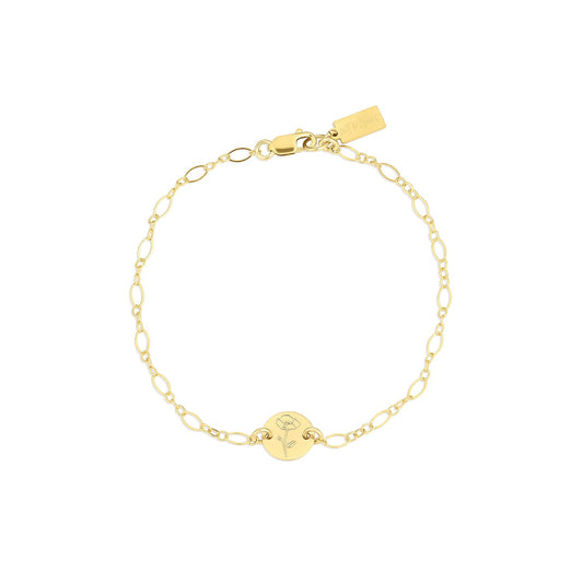 Lily Birth Flower 14k Gold Filled Bracelet