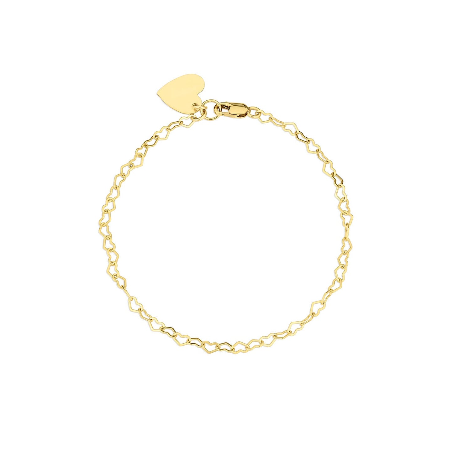 14k Gold Filled Heart Chain Mandy Bracelet