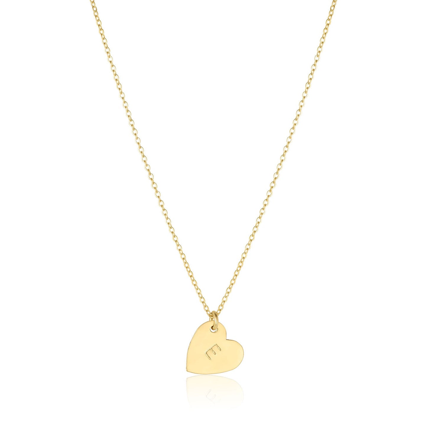 Sophia Initial Necklace 14k Gold Filled Heart Pendant The First Layer