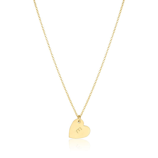 Sophia Initial Necklace 14k Gold Filled Heart Pendant The First Layer