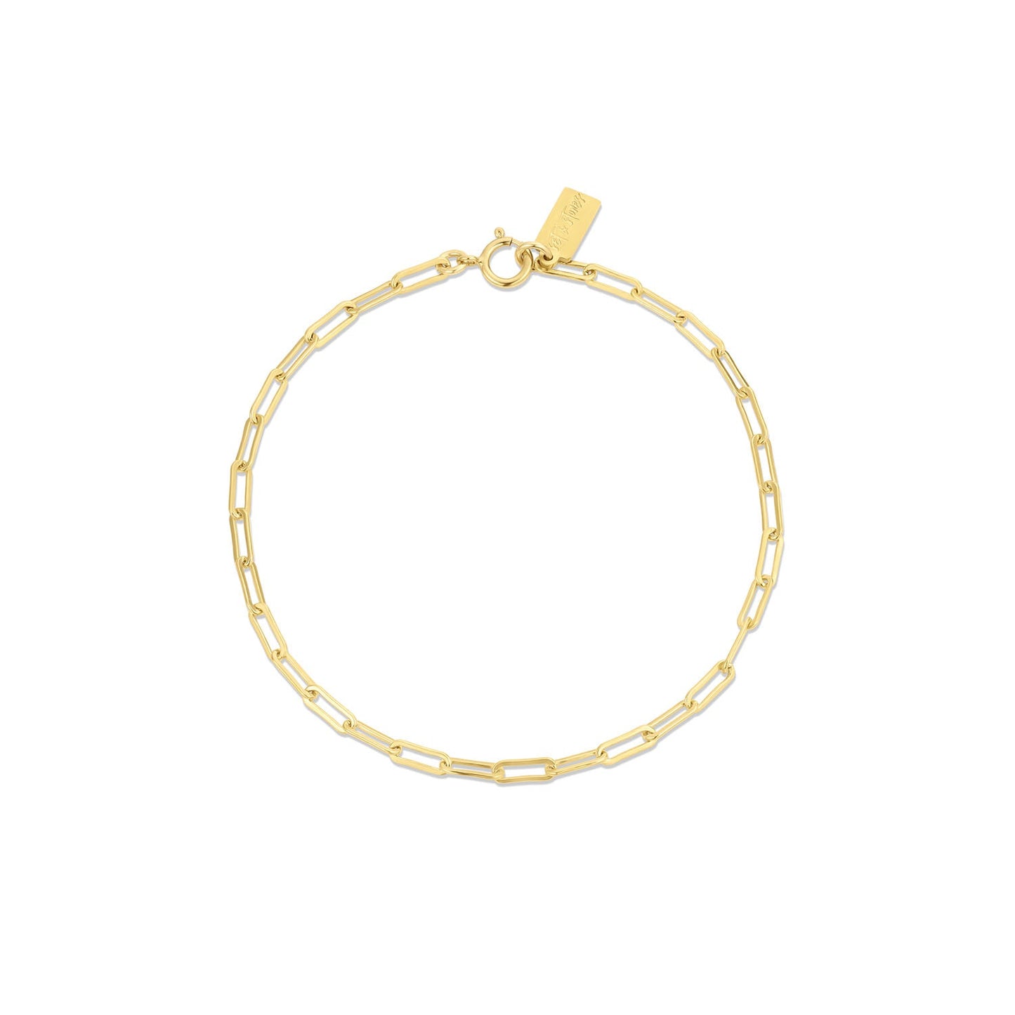 14k Gold Filled Paperclip Chain Bracelet Rylan The First Layer