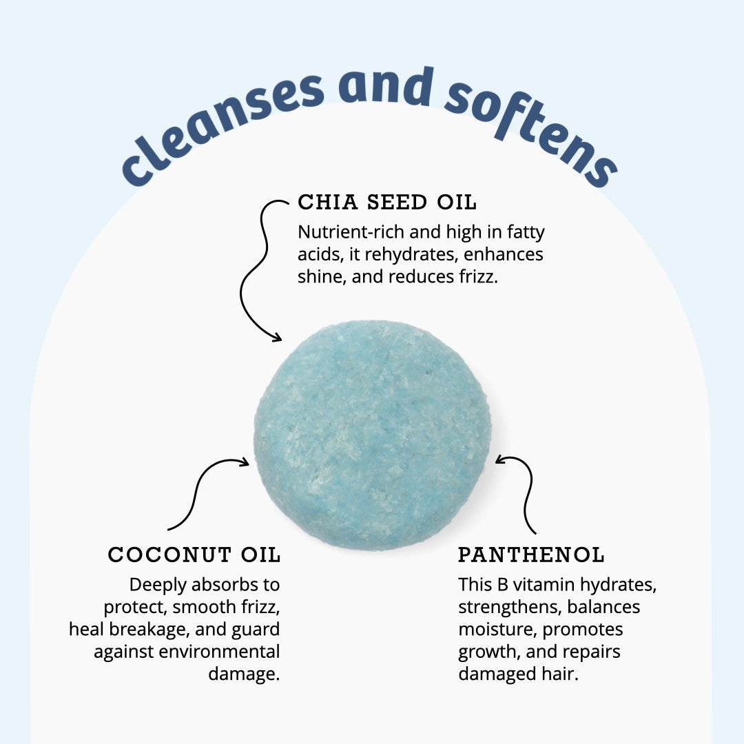 Chia Glow Smoothing Shampoo Bar with Chia Seed Oil