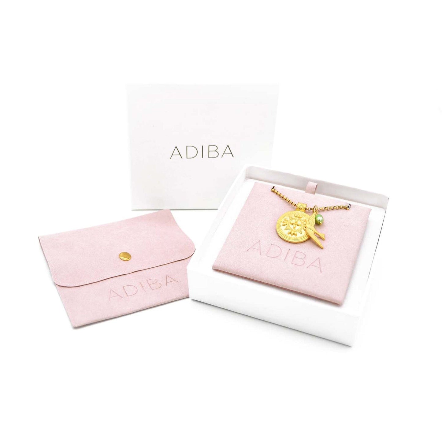 Swallow Bird 18k Gold Plated Necklace ADIBA