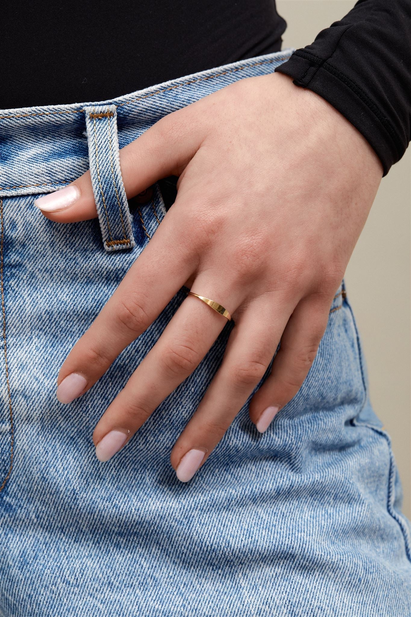 14k Gold Filled Mini Signet Juliette Ring The First Layer