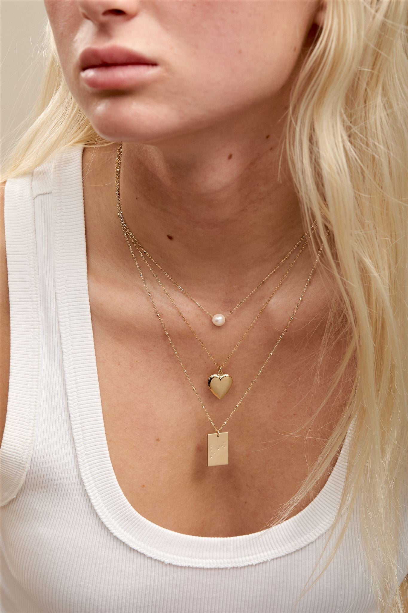 Gold Heart Locket Necklace 14k Gold over Brass Roxy