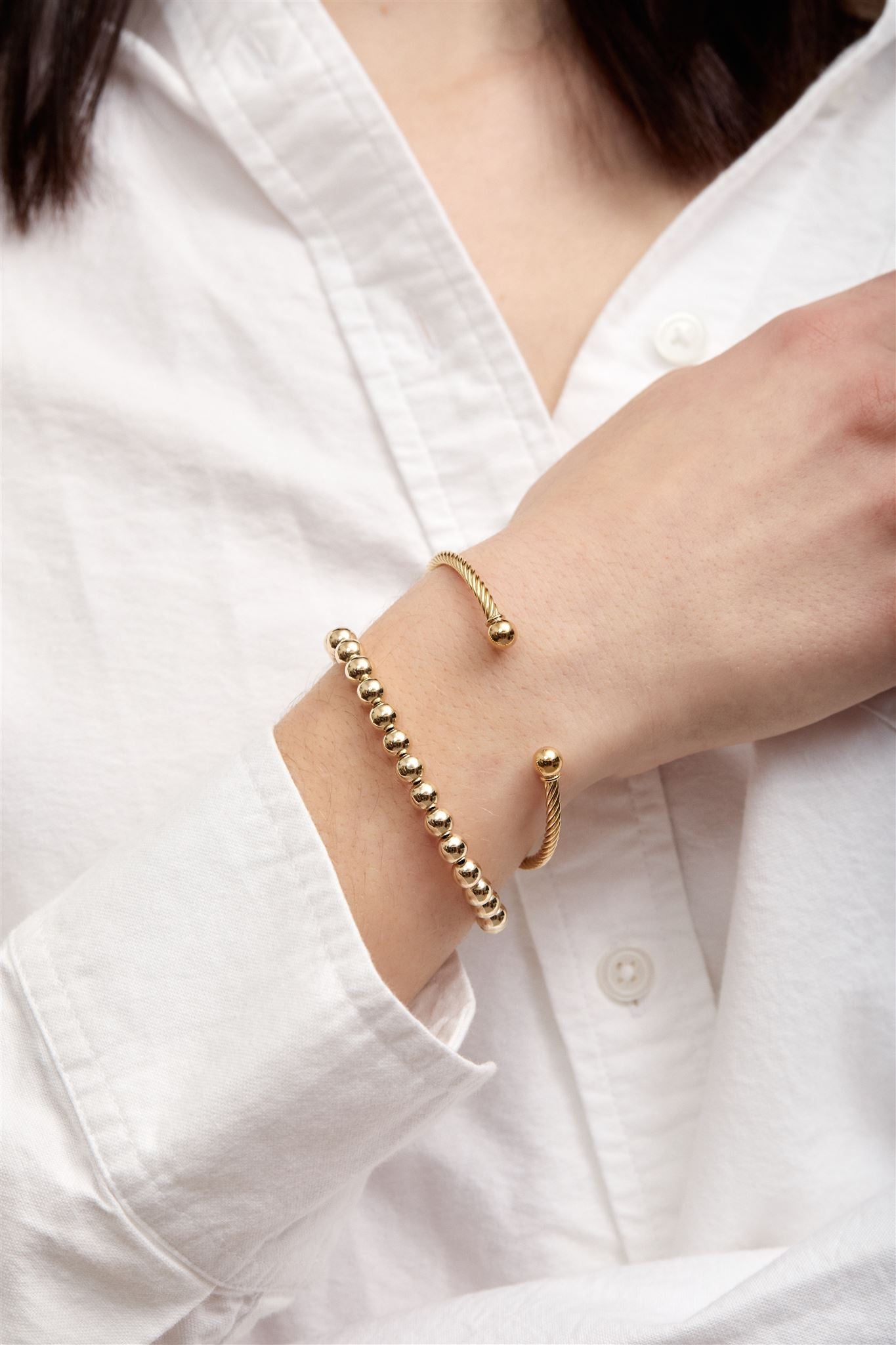 14k Gold Filled Beaded Cameron Bracelet