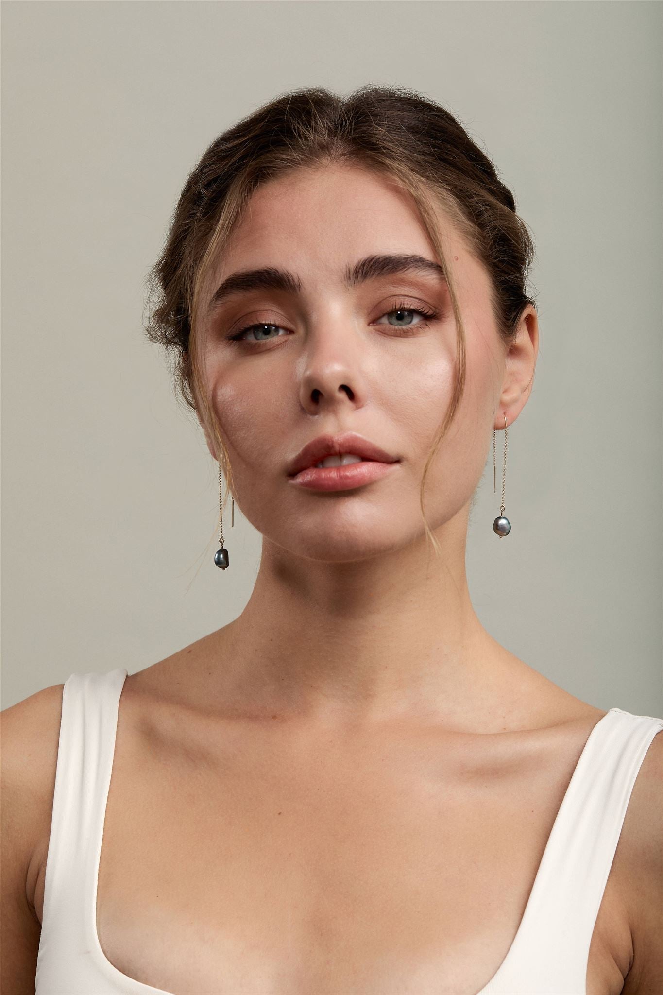 Sabina 14k Gold Filled and Sterling Silver Threaders with Keshi Pearls